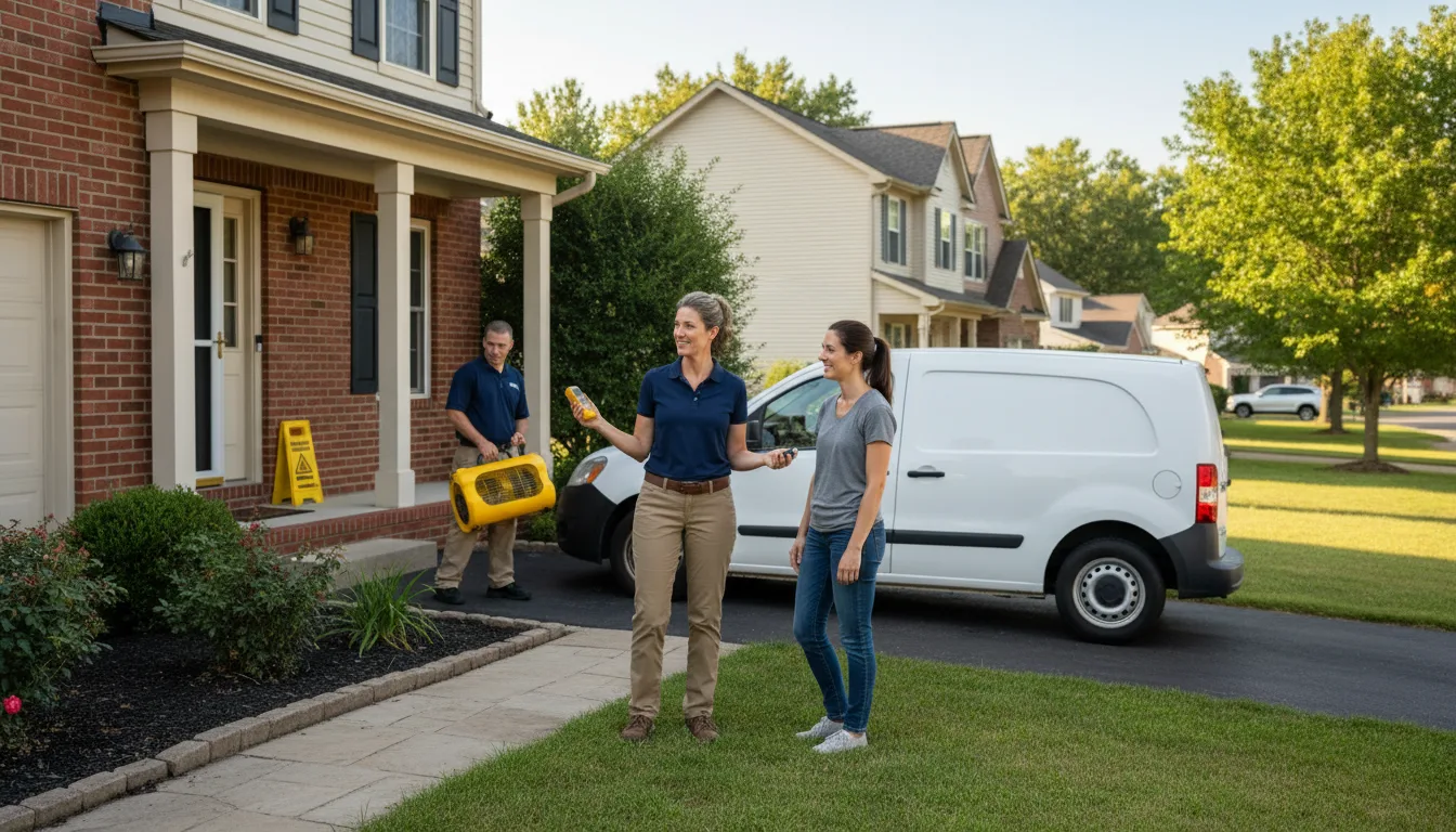 Residential water damage restoration in Kilmichael, MS